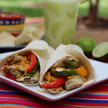 Chicken Fajitas with Grilled Peppers and Onions