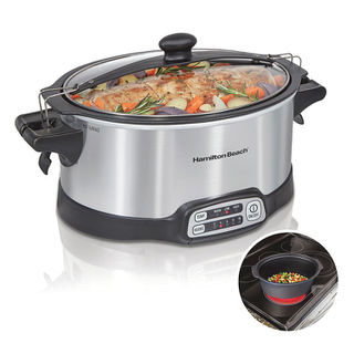 Details for Stay or Go® Sear & Cook 6 Quart Slow Cooker, Silver (33663MN) Stay or Go® Sear & Cook 6 Quart Slow Cooker, Silver (33663MN)