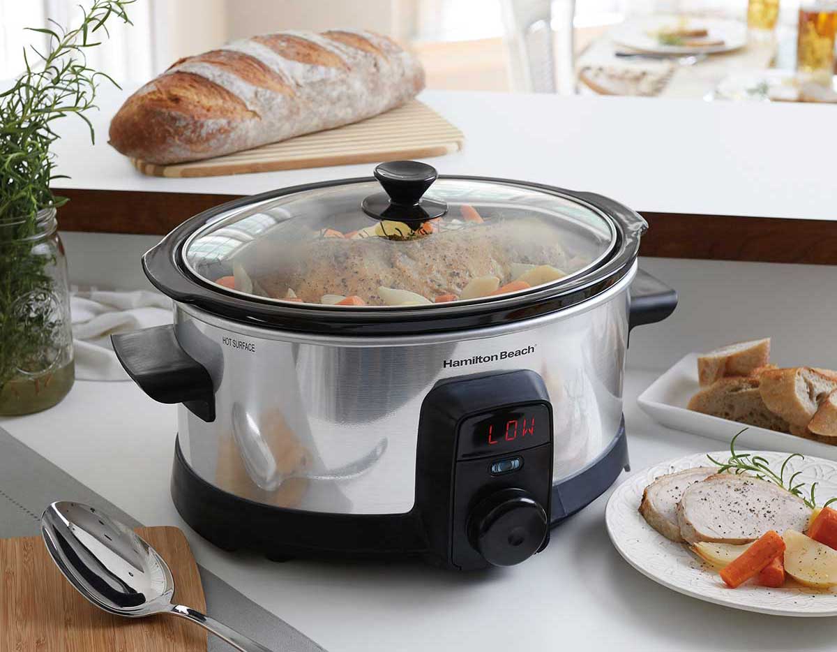 intellitime slow cooker on a counter