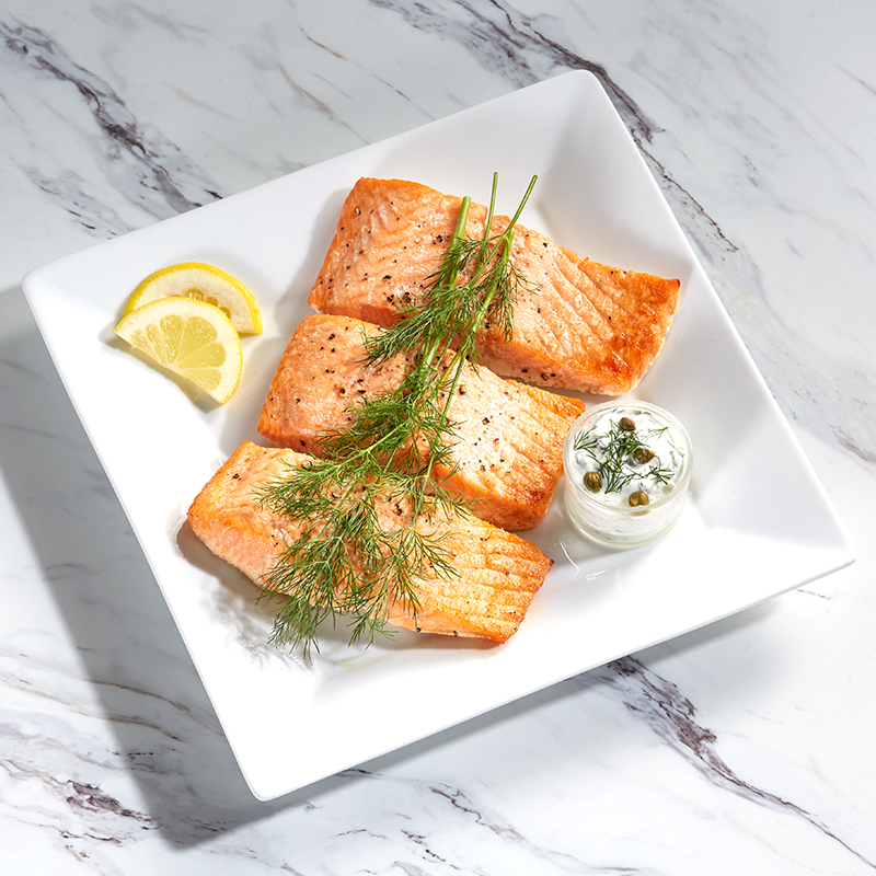 Air Fryer Salmon with Yogurt Lemon Caper Sauce Recipe for Air Fryer Salmon with Yogurt Lemon Caper Sauce