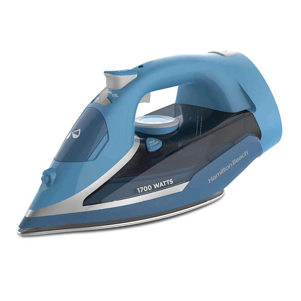 Steam Iron with Retractable Cord, Blue (14216)