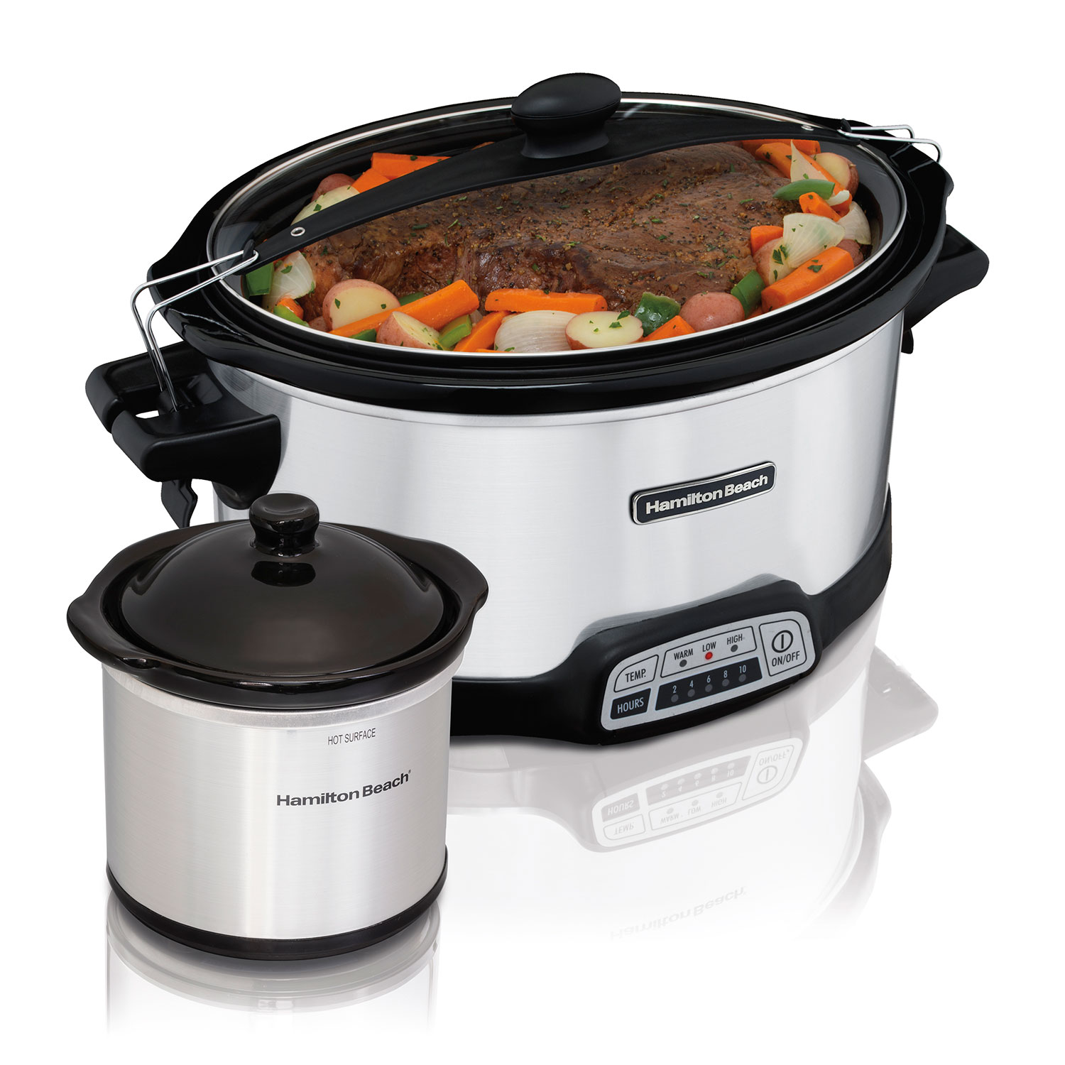 Stay or Go® Programmable 7 Qt. Slow Cooker with Party Dipper (33477FG)