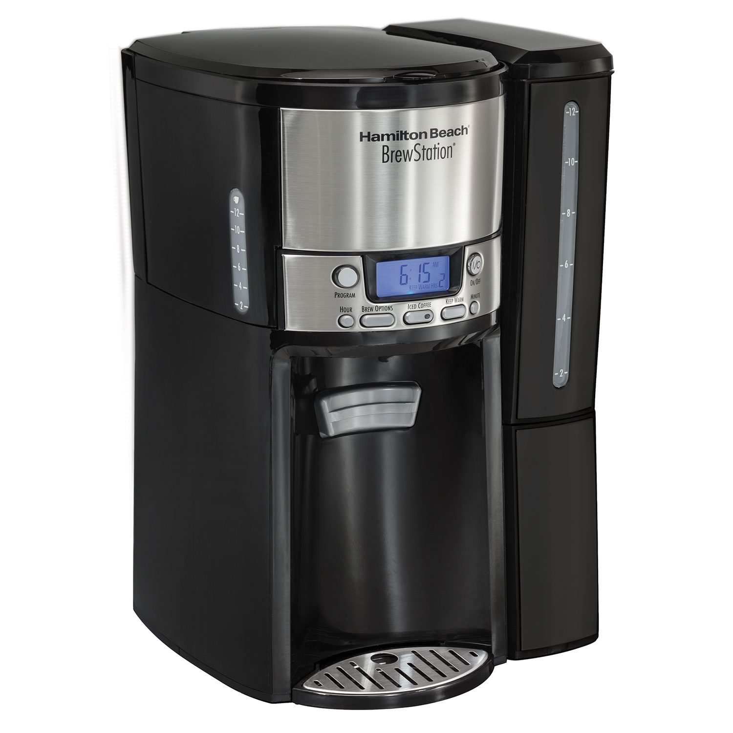 BrewStation® 12 Cup Coffee Maker with Removable Reservoir, Black & Stainless (47900G)