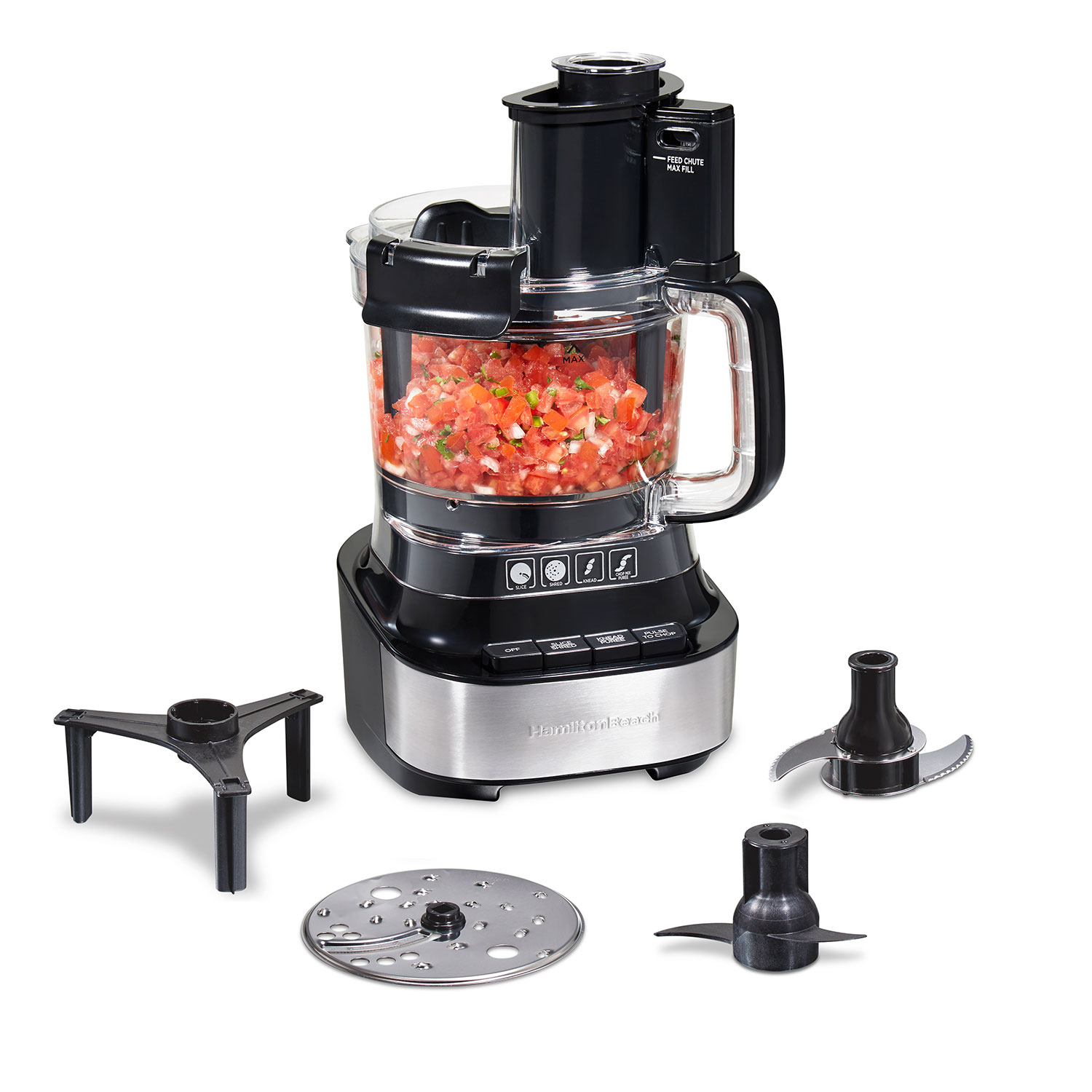 10-Cup Stack & Snap™ Food Processor with Bowl Scraper, Black (70822FG)