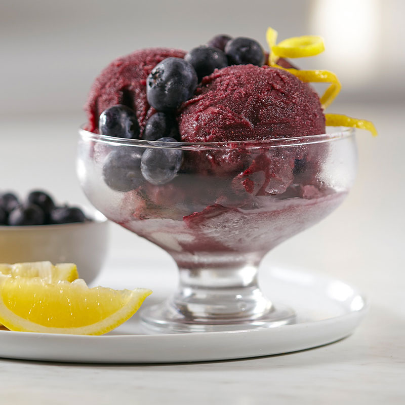 Blueberry Lemon Prosecco Sorbet Recipe for Blueberry Lemon Prosecco Sorbet
