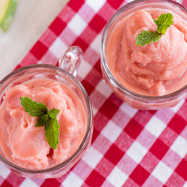 Minty Watermelon and Coconut Sorbet Recipe for Minty Watermelon and Coconut Sorbet