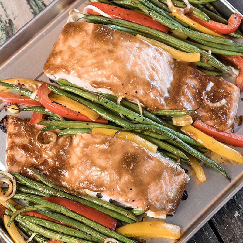Dijon Salmon with Green Beans Sheet Pan Supper Recipe for Dijon Salmon with Green Beans Sheet Pan Supper