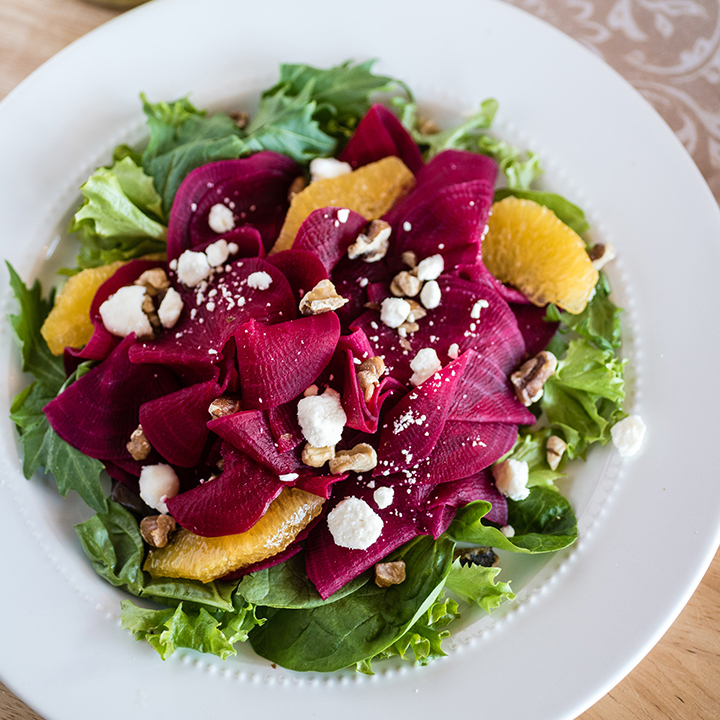 Spiralizer Beets with Orange and Goat Cheese Salad Recipe for Spiralizer Beets with Orange and Goat Cheese Salad