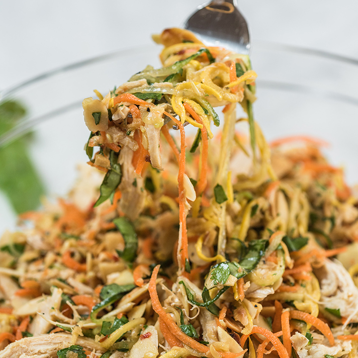 Spiralizer Thai Vegetable and Chicken Salad Recipe for Spiralizer Thai Vegetable and Chicken Salad