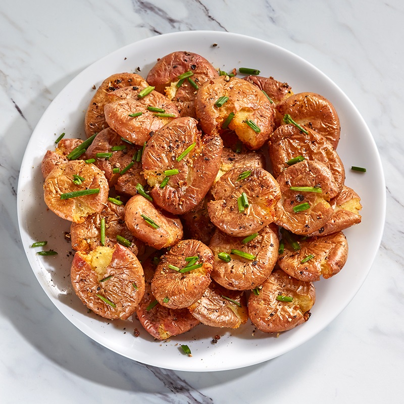 Air Fryer Crispy Smashed Red Potatoes Recipe for Air Fryer Crispy Smashed Red Potatoes