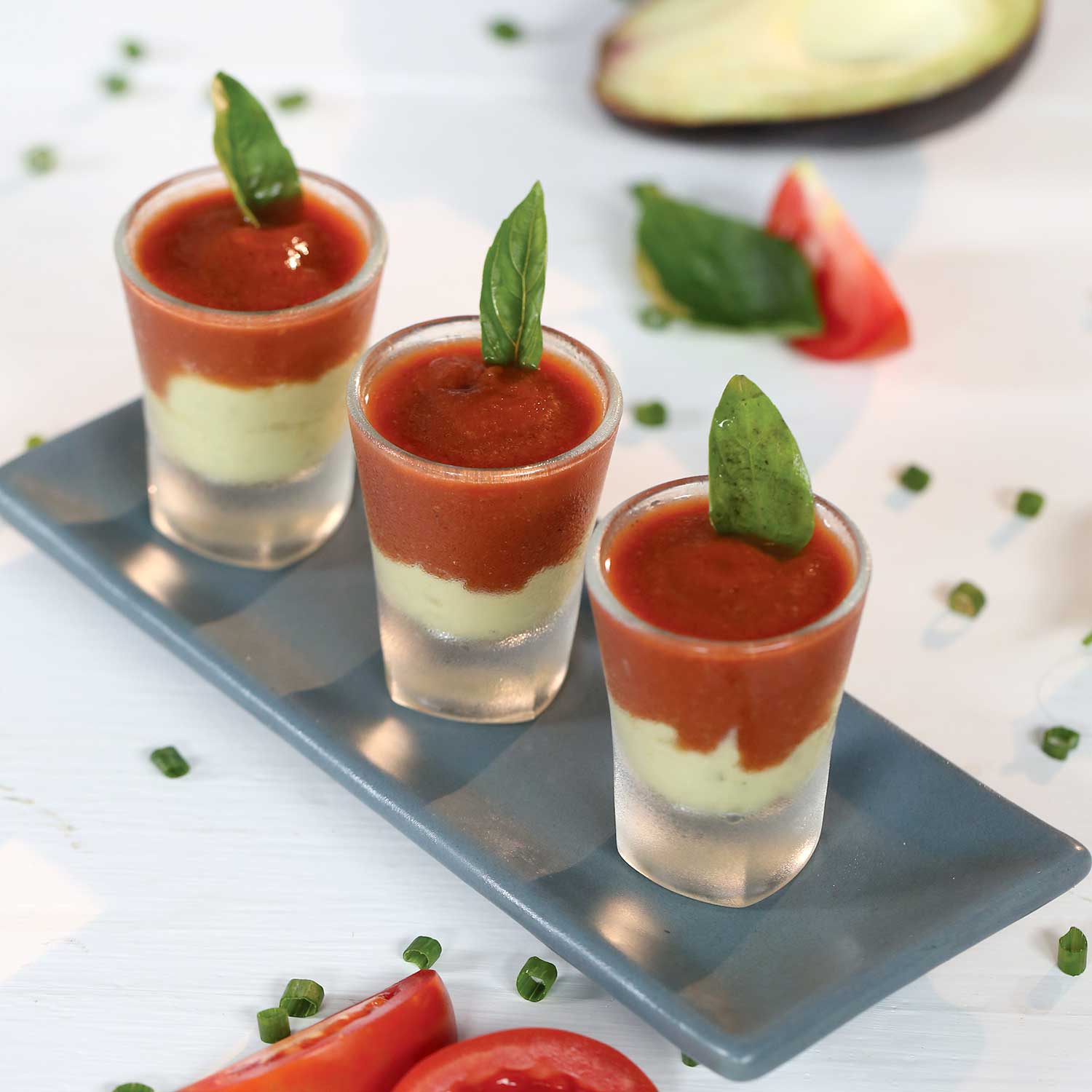 Avocado Tomato Shots Recipe for Avocado Tomato Shots