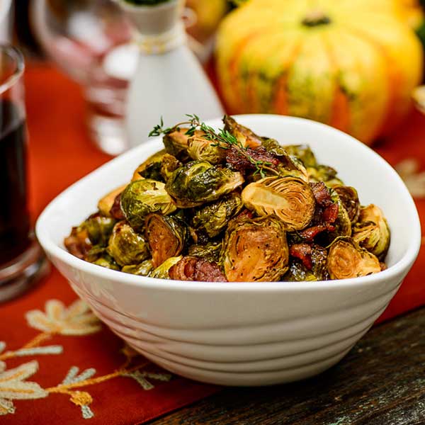 Glazed Brussels Sprouts with Bacon Recipe for Glazed Brussels Sprouts with Bacon