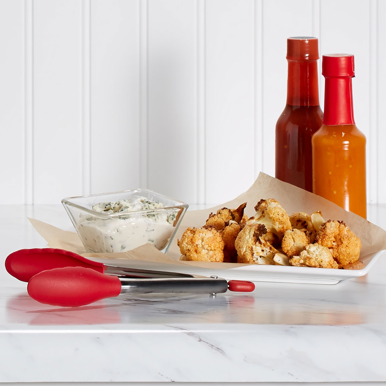 Air Fryer Buffalo Cauliflower Bites with Blue Cheese Dressing Recipe for Air Fryer Buffalo Cauliflower Bites with Blue Cheese Dressing