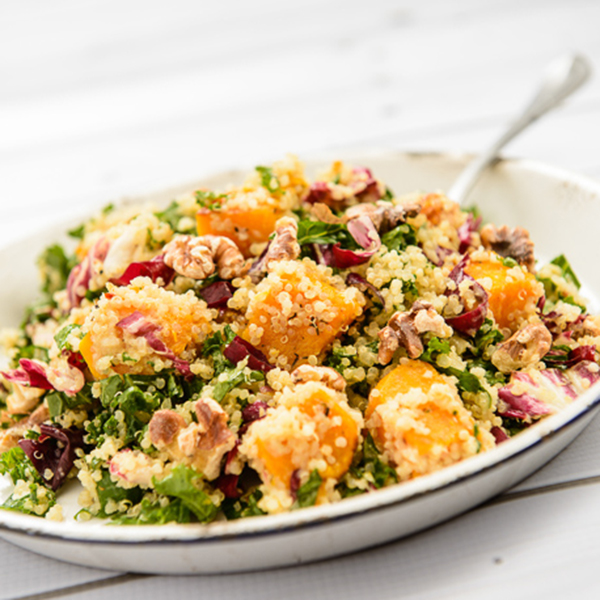 Warm Butternut Squash and Quinoa Salad Recipe for Warm Butternut Squash and Quinoa Salad