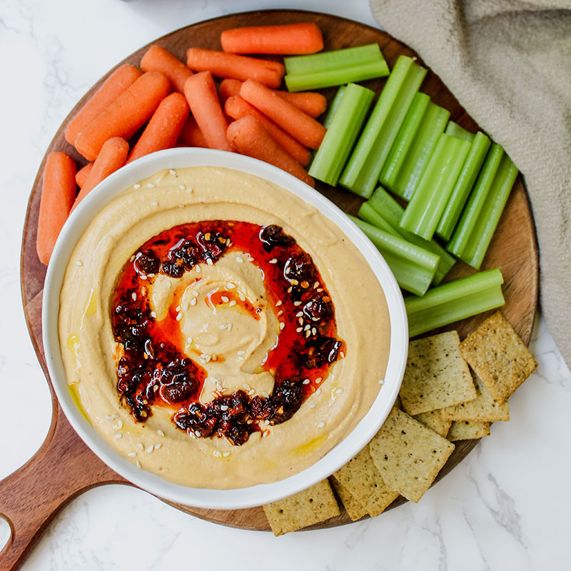 Creamy Chili Crisp Hummus Recipe Recipe for Creamy Chili Crisp Hummus Recipe