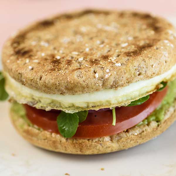 Avocado, Egg White, and Swiss Cheese Breakfast Sandwich Recipe for Avocado, Egg White, and Swiss Cheese Breakfast Sandwich