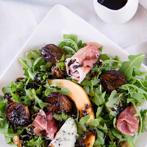 Roasted Fig and Arugula Salad with Balsamic Reduction Recipe for Roasted Fig and Arugula Salad with Balsamic Reduction