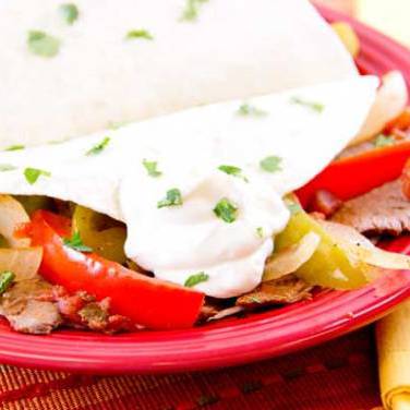 Slow Cooker Flank Steak Fajitas Recipe for Slow Cooker Flank Steak Fajitas