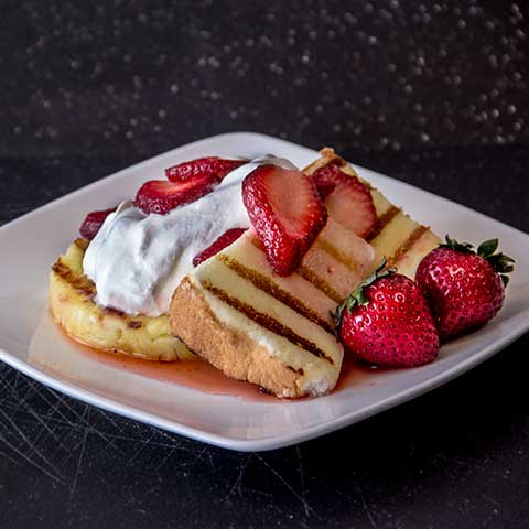 Grilled Angel Food Cake with Strawberries