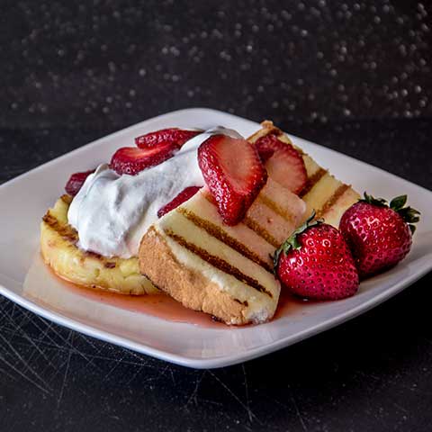Grilled Angel Food Cake with Strawberries Grilled Angel Food Cake with Strawberries