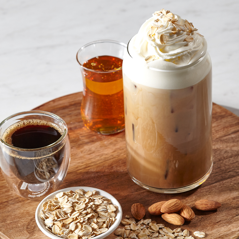 Honey Almond Oat Milk Cold Brew Coffee Recipe for Honey Almond Oat Milk Cold Brew Coffee