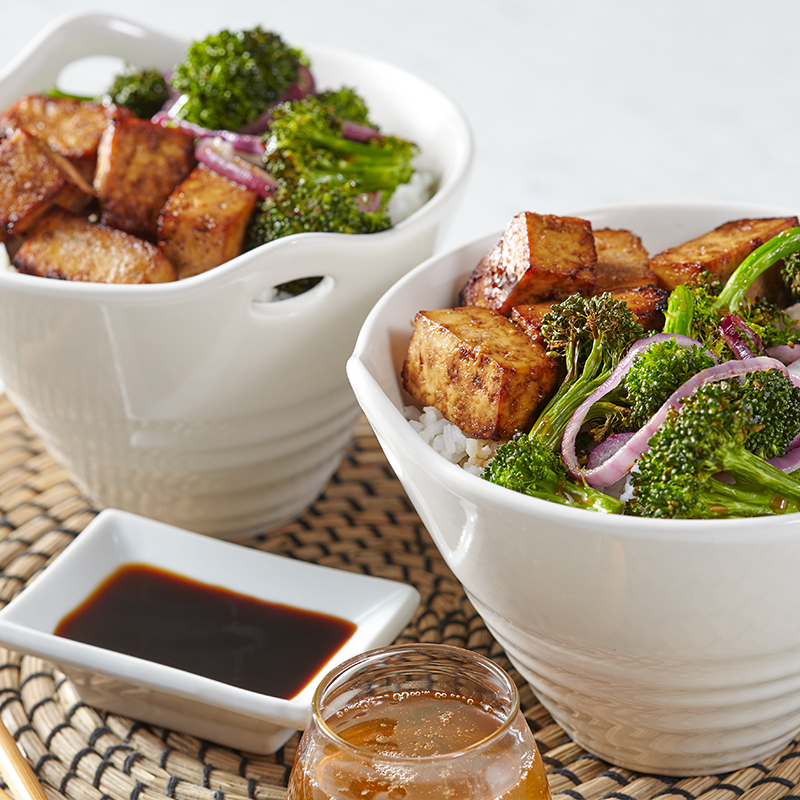 Air Fryer Marinated Tofu with Broccoli and Onions Recipe for Air Fryer Marinated Tofu with Broccoli and Onions