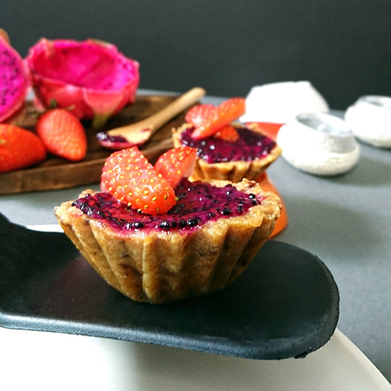 No Bake Dragon Fruit Jam Tarts Recipe for No Bake Dragon Fruit Jam Tarts