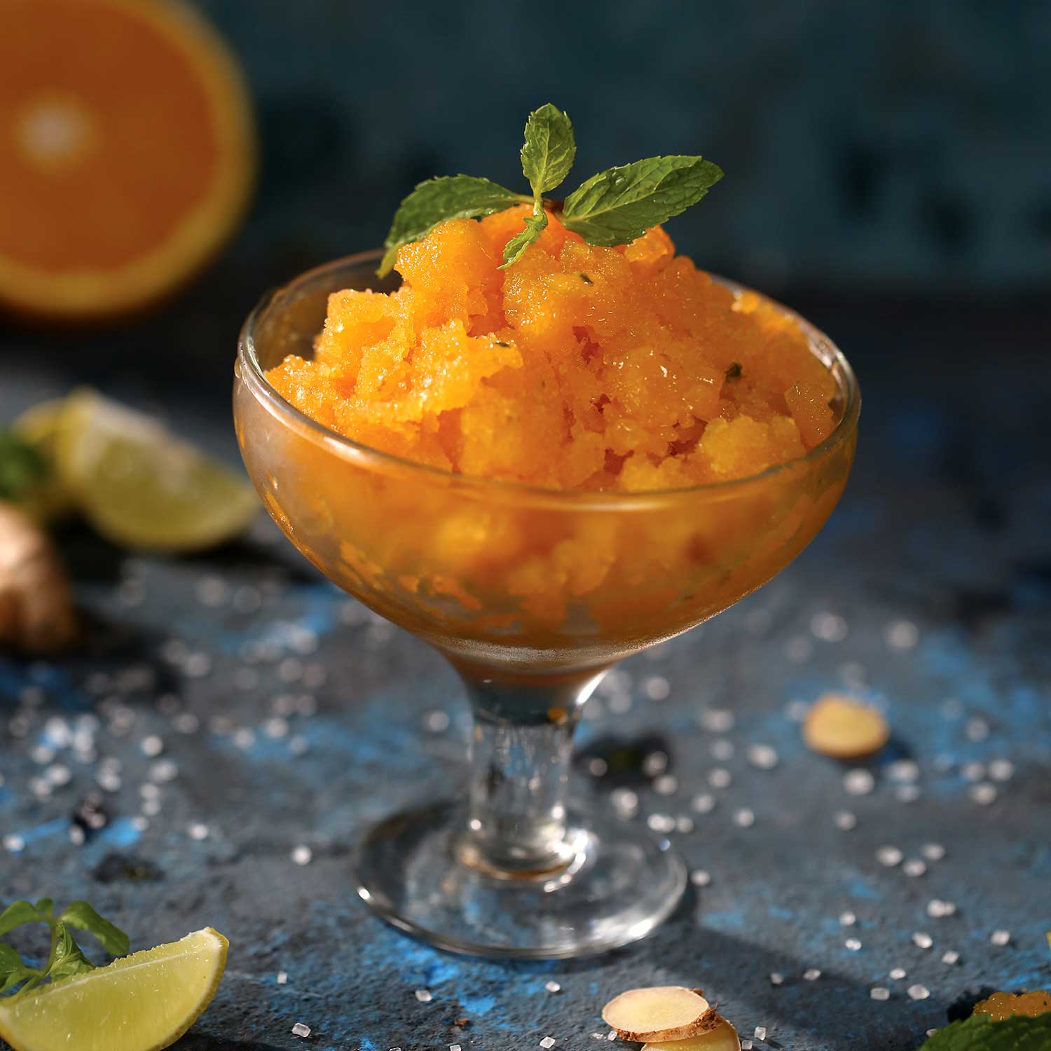 Orange Ginger Mint Slushy Recipe for Orange Ginger Mint Slushy