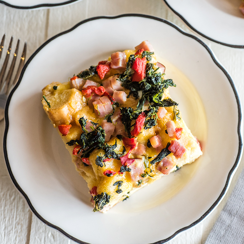 Overnight Breakfast Strata Recipe for Overnight Breakfast Strata