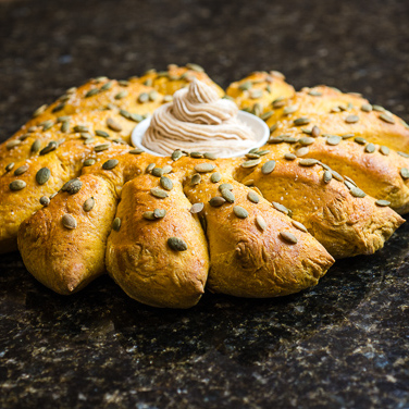 Pumpkin Wreath Bread Recipe for Pumpkin Wreath Bread