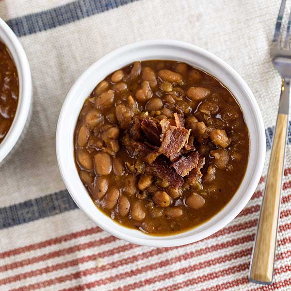 Slow Cooker Baked Beans with Bacon Recipe for Slow Cooker Baked Beans with Bacon