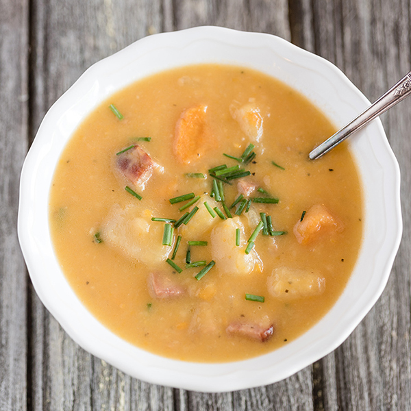 Slow Cooker Chunky Loaded Potato and Ham Soup Recipe for Slow Cooker Chunky Loaded Potato and Ham Soup