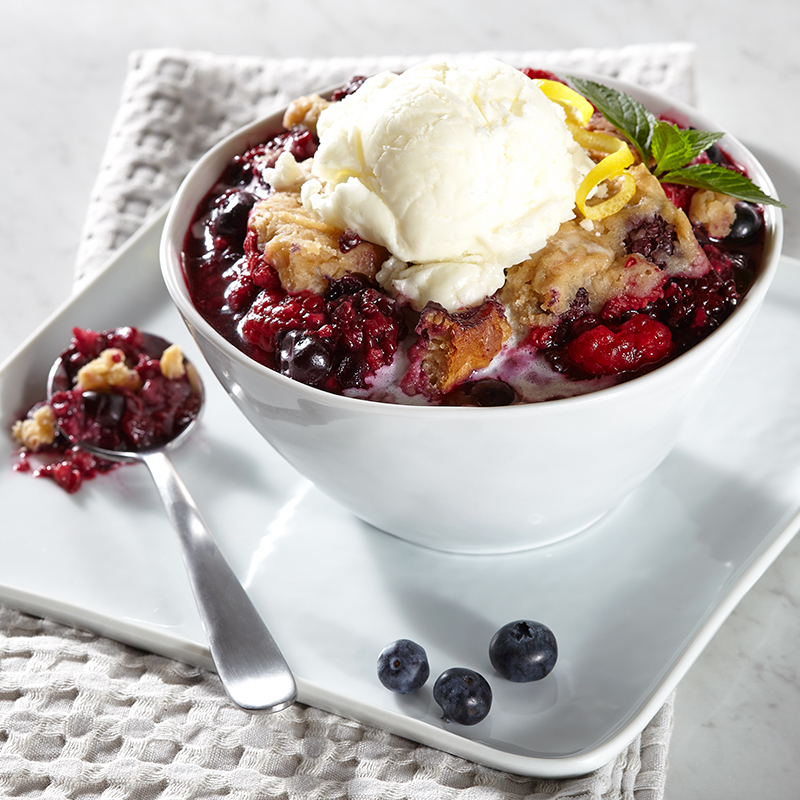 Slow Cooker Lemon Triple Berry Cobbler Recipe for Slow Cooker Lemon Triple Berry Cobbler