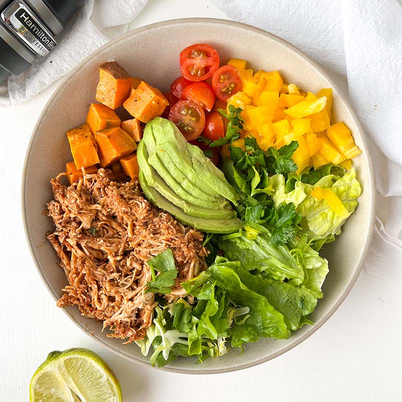 Slow Cooker Salsa Chicken Taco Salad Recipe for Slow Cooker Salsa Chicken Taco Salad