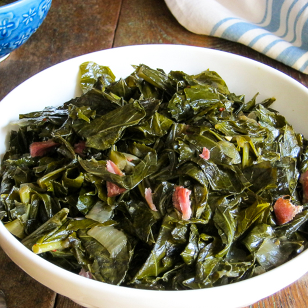 Slow Cooker Sweet and Spicy Collard Greens