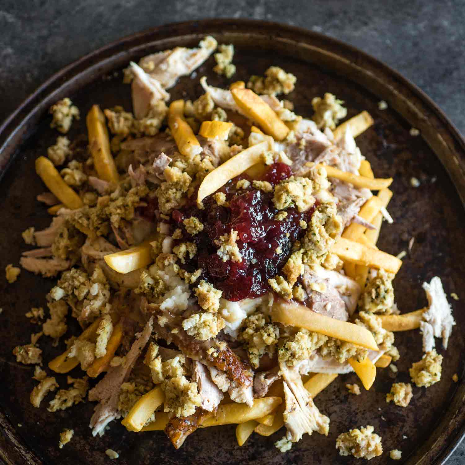 Turkey Poutine with Thanksgiving Leftovers Recipe for Turkey Poutine with Thanksgiving Leftovers
