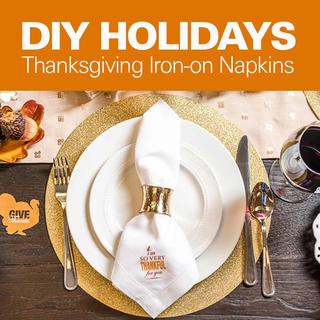 Click for DIY Holidays: Thanksgiving Iron-On Napkins