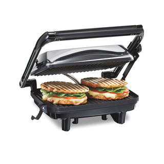Details for Panini Press & Gourmet Sandwich Maker, Silver (25460MN) Panini Press & Gourmet Sandwich Maker, Silver (25460MN)