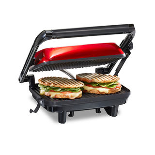 Details for Panini Press & Gourmet Sandwich Maker, Red (25462MN) Panini Press & Gourmet Sandwich Maker, Red (25462MN)