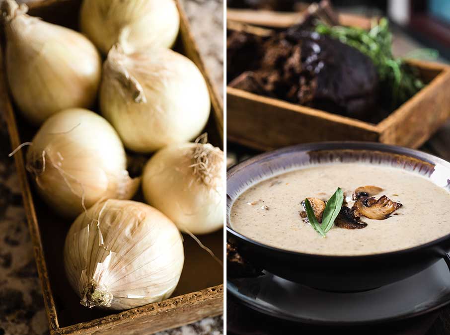 onions and cream of mushroom soup
