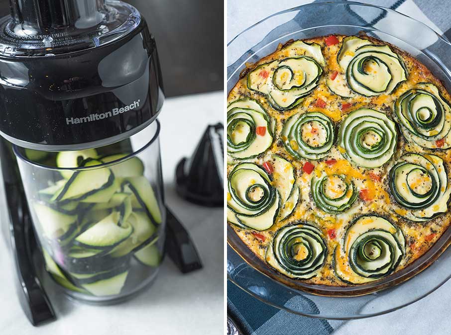 spiralizer filled with zoodles