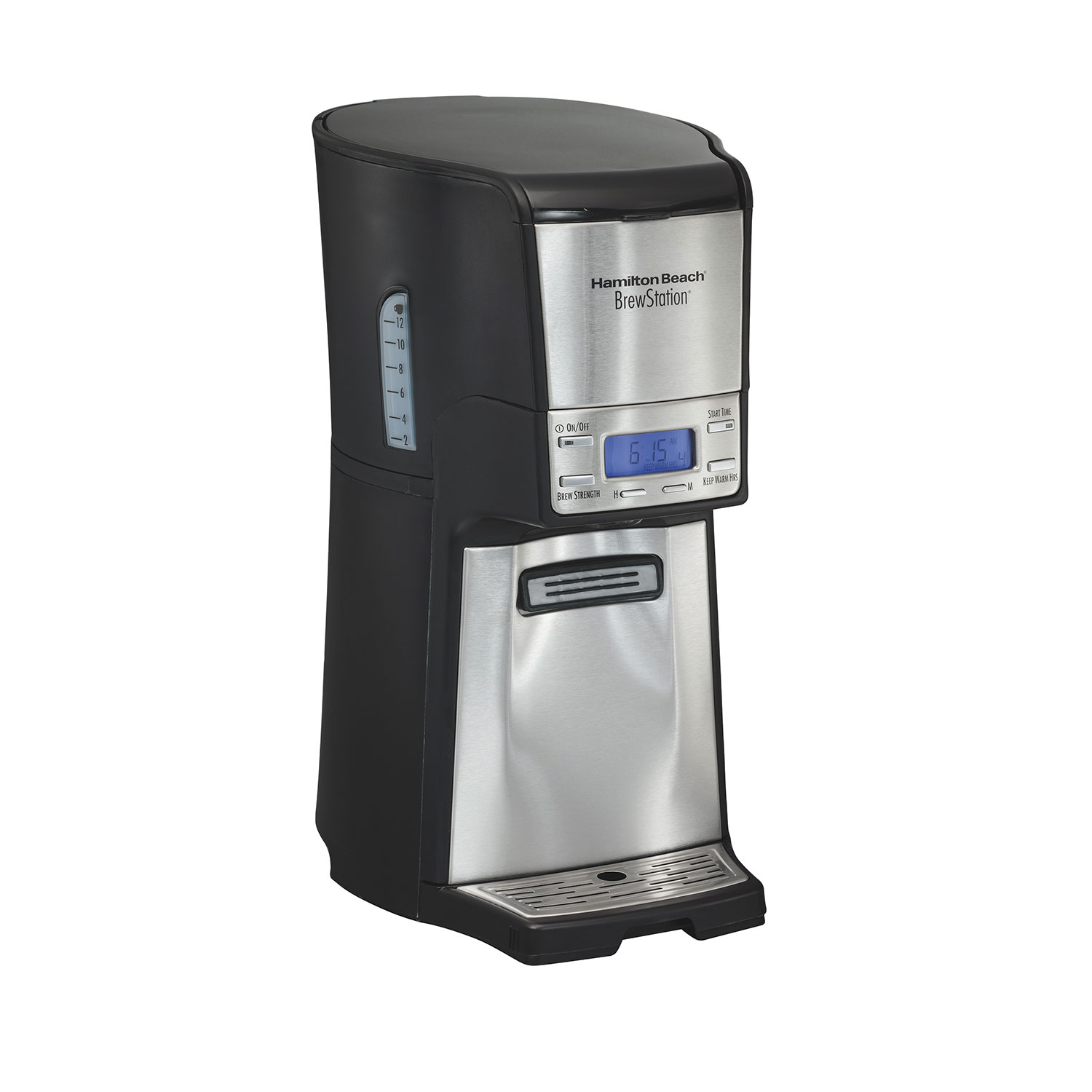 12 Cup Programmable Coffee Maker with Cone Filter, Black & Stainless (46895)