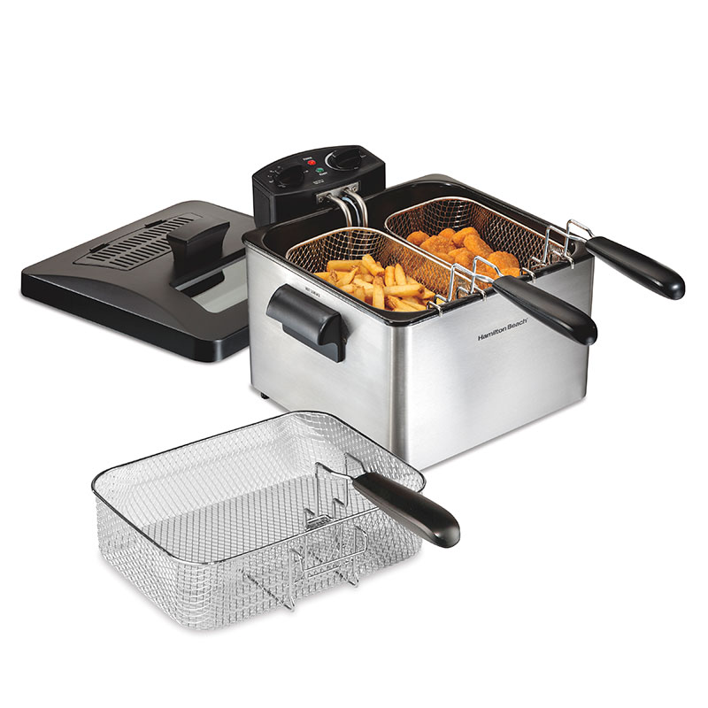 Deep Fryer, 4.5 Liters/19 Cup Oil Capacity Professional-Style with 3 Baskets (35034G)