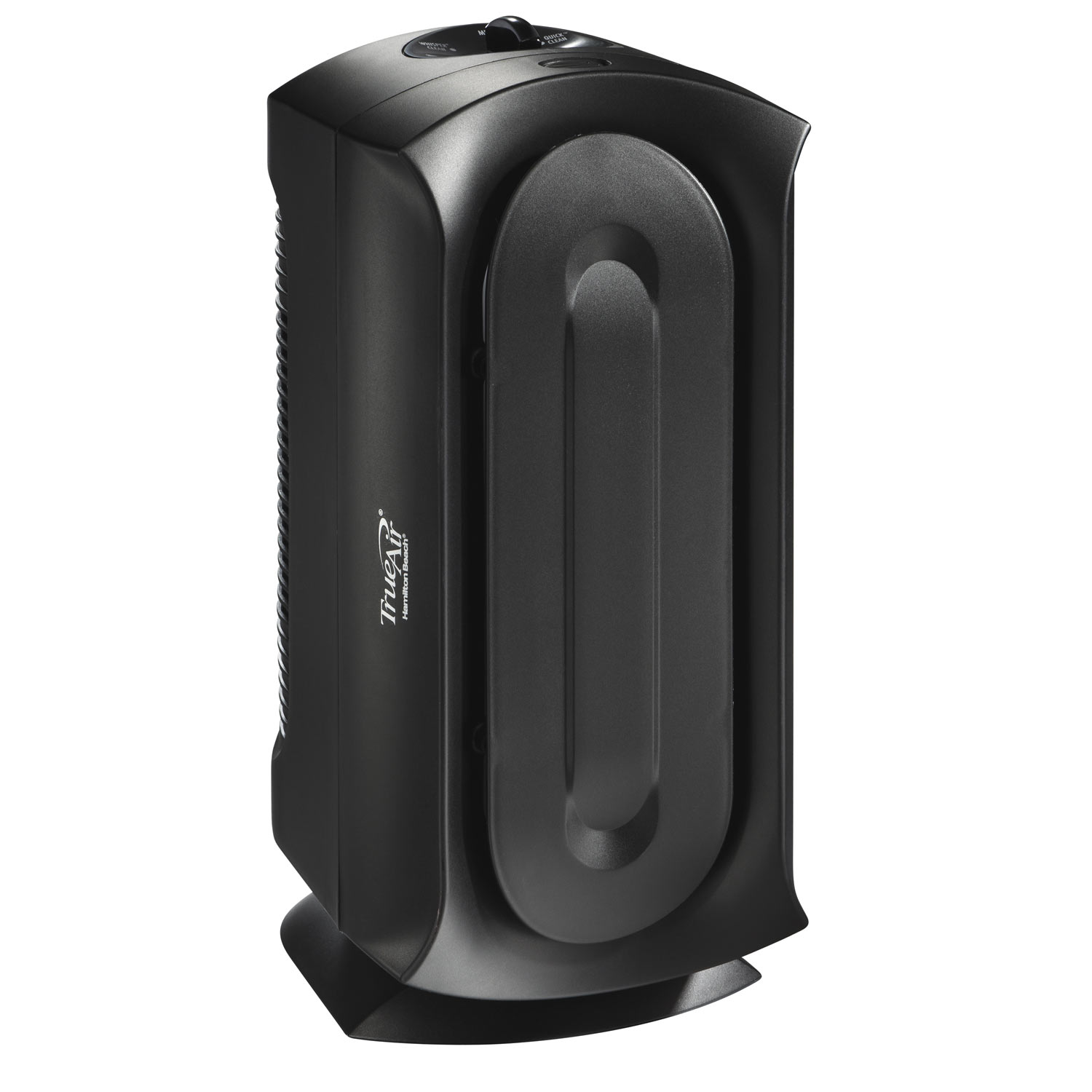 TrueAir Compact Air Purifier Tower 04386 with Permanent HEPA Filter in Black