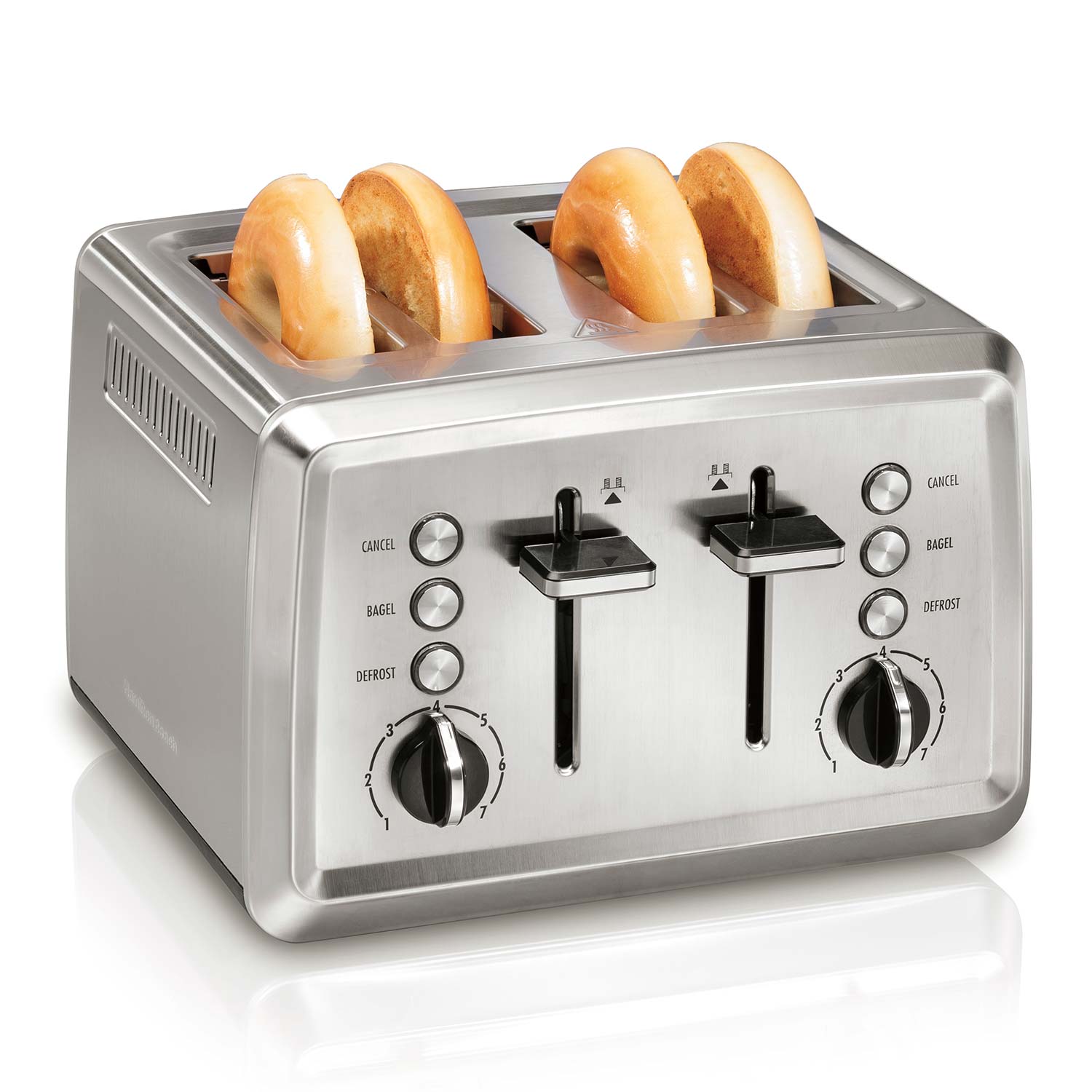 4 Slice Toaster with Extra-Wide Slots Stainless Steel, (24794)