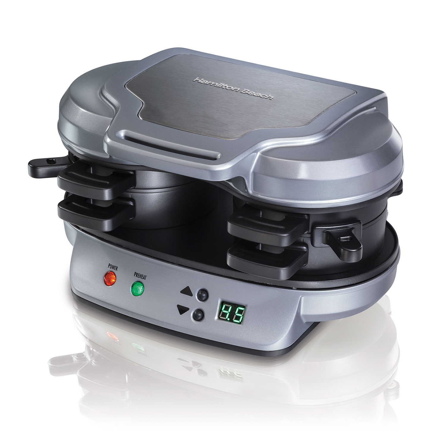 Dual Breakfast Sandwich Maker, Silver (25490)