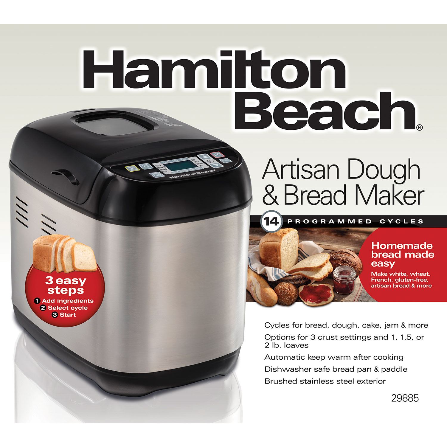 Hamilton Beach Artisan Dough & Bread Maker - 29885