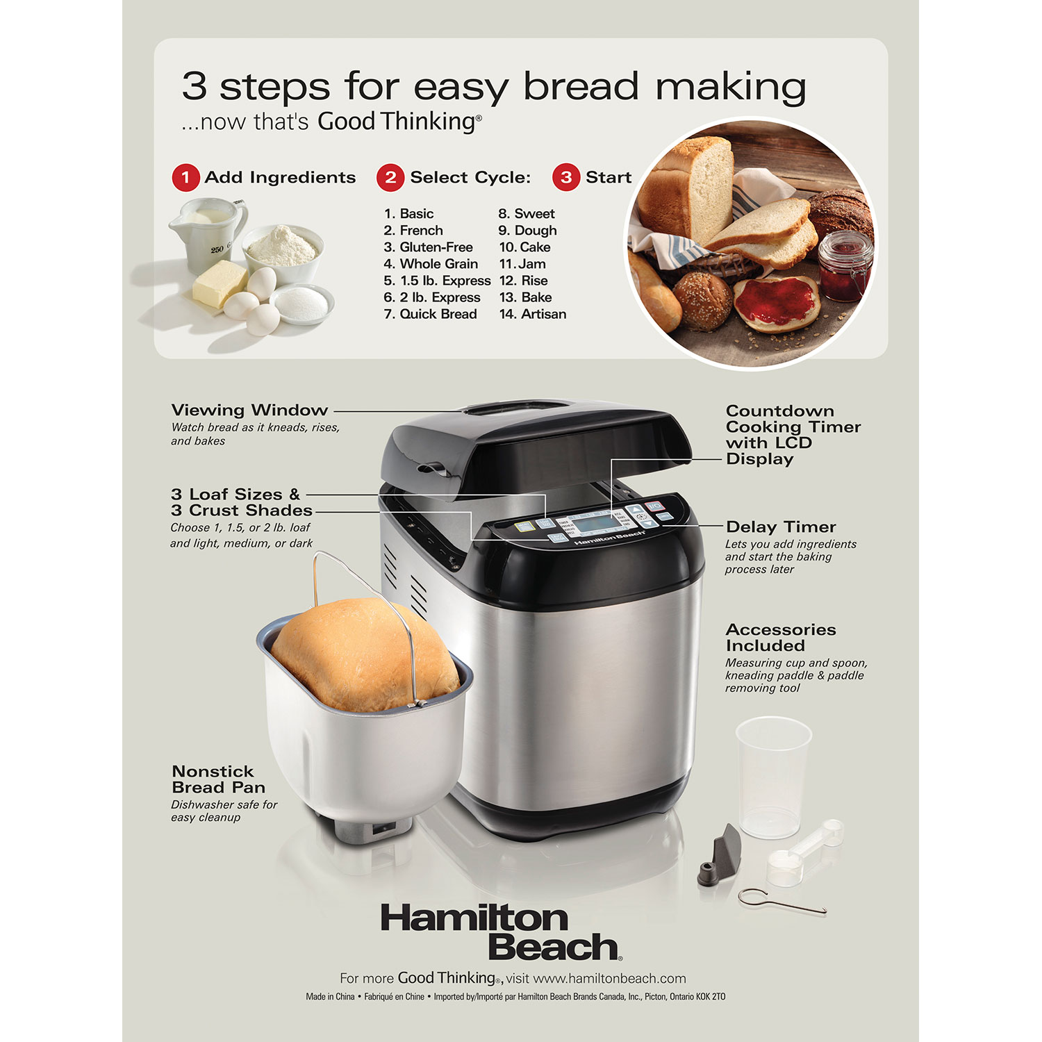 Hamilton Beach 2 Lb Digital Bread Maker Recipes - Bread Poster