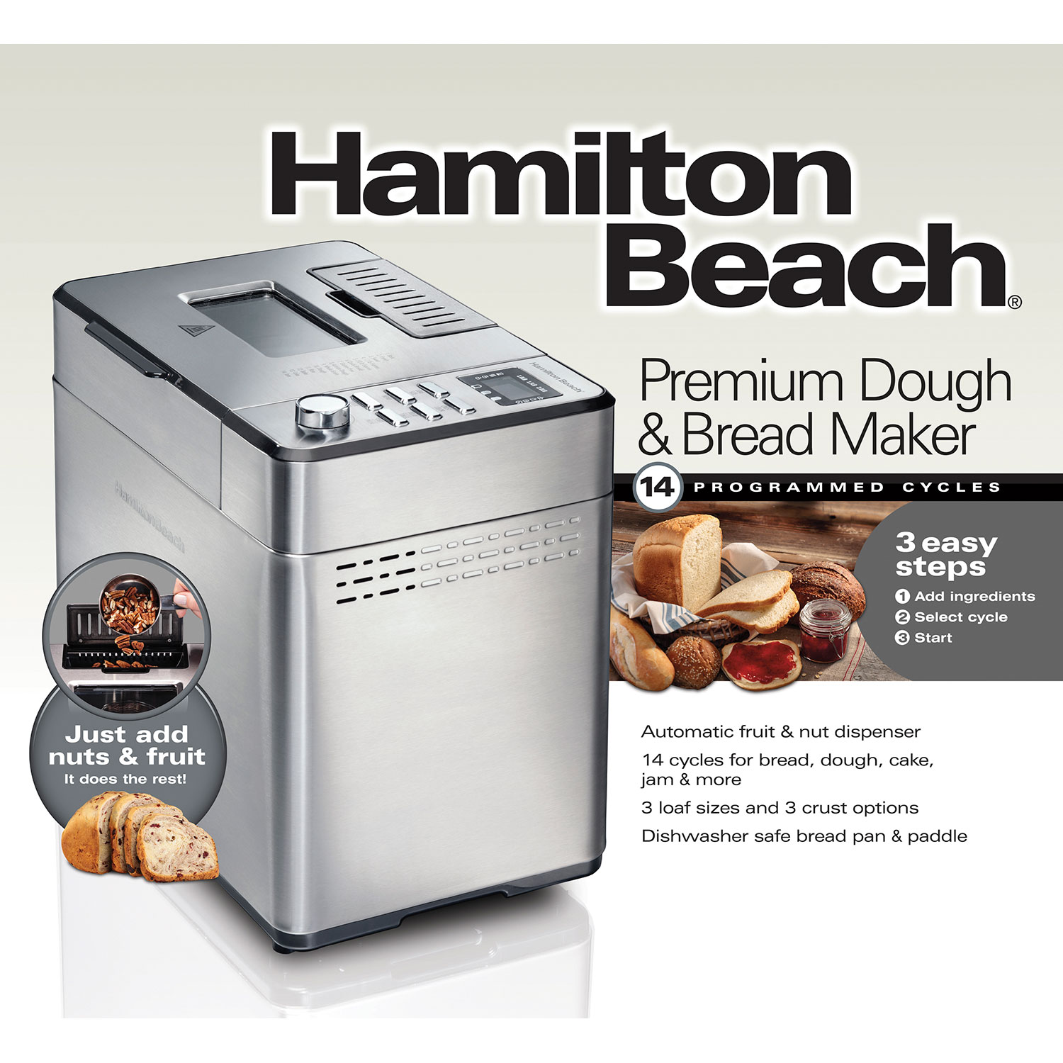 Hamilton Beach Premium Dough And Bread Maker Model 29888 - Bread Poster