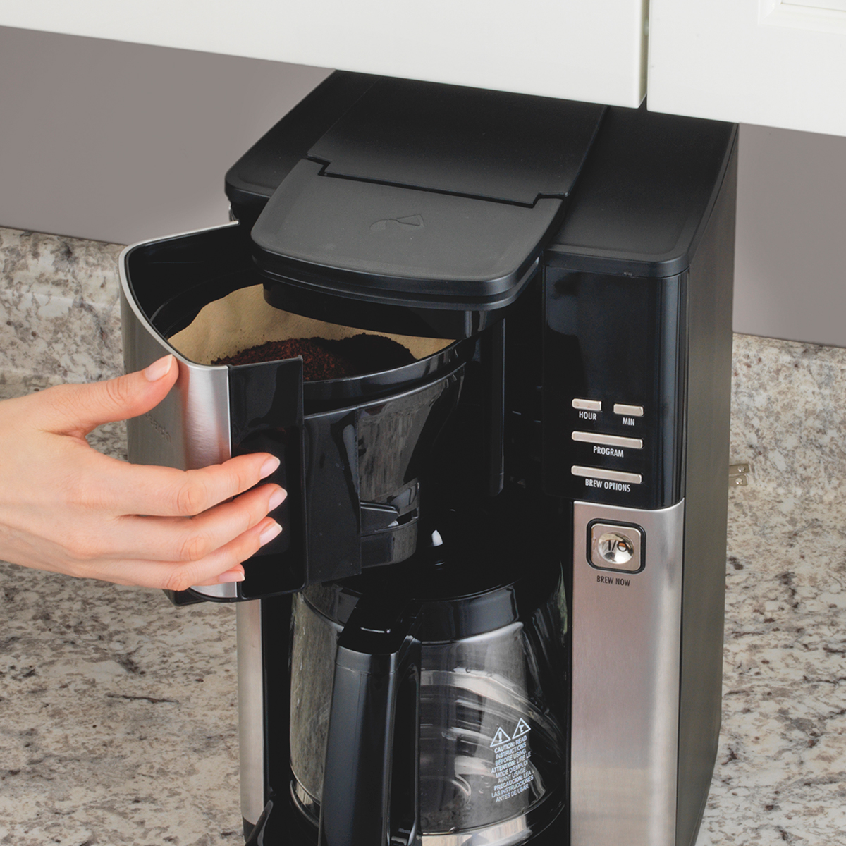 12-Cup Programmable Coffee Maker with Front-Fill Water